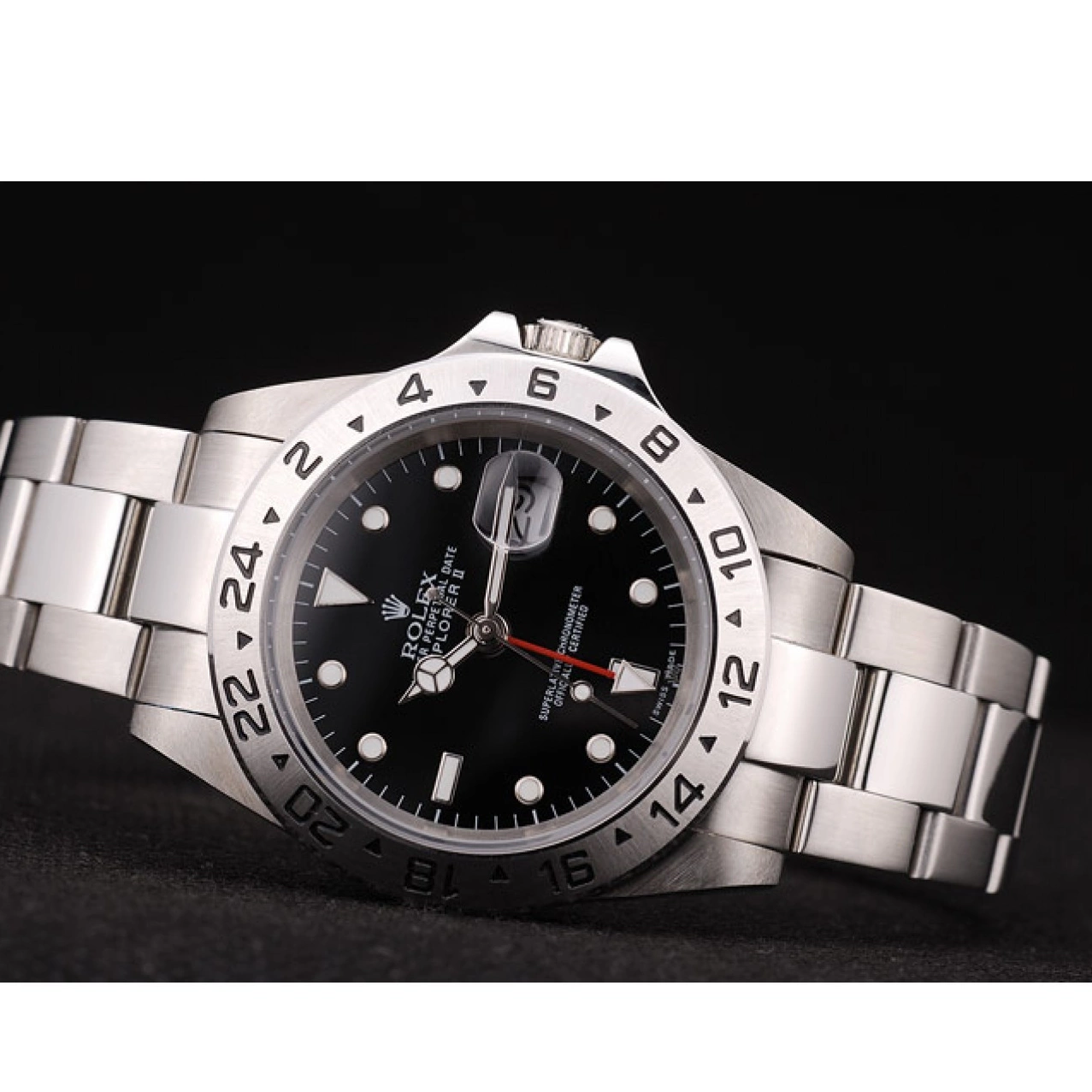 Aaa replica watch Dial Bezel Rolex Explorer Stainless Black Steel 0822